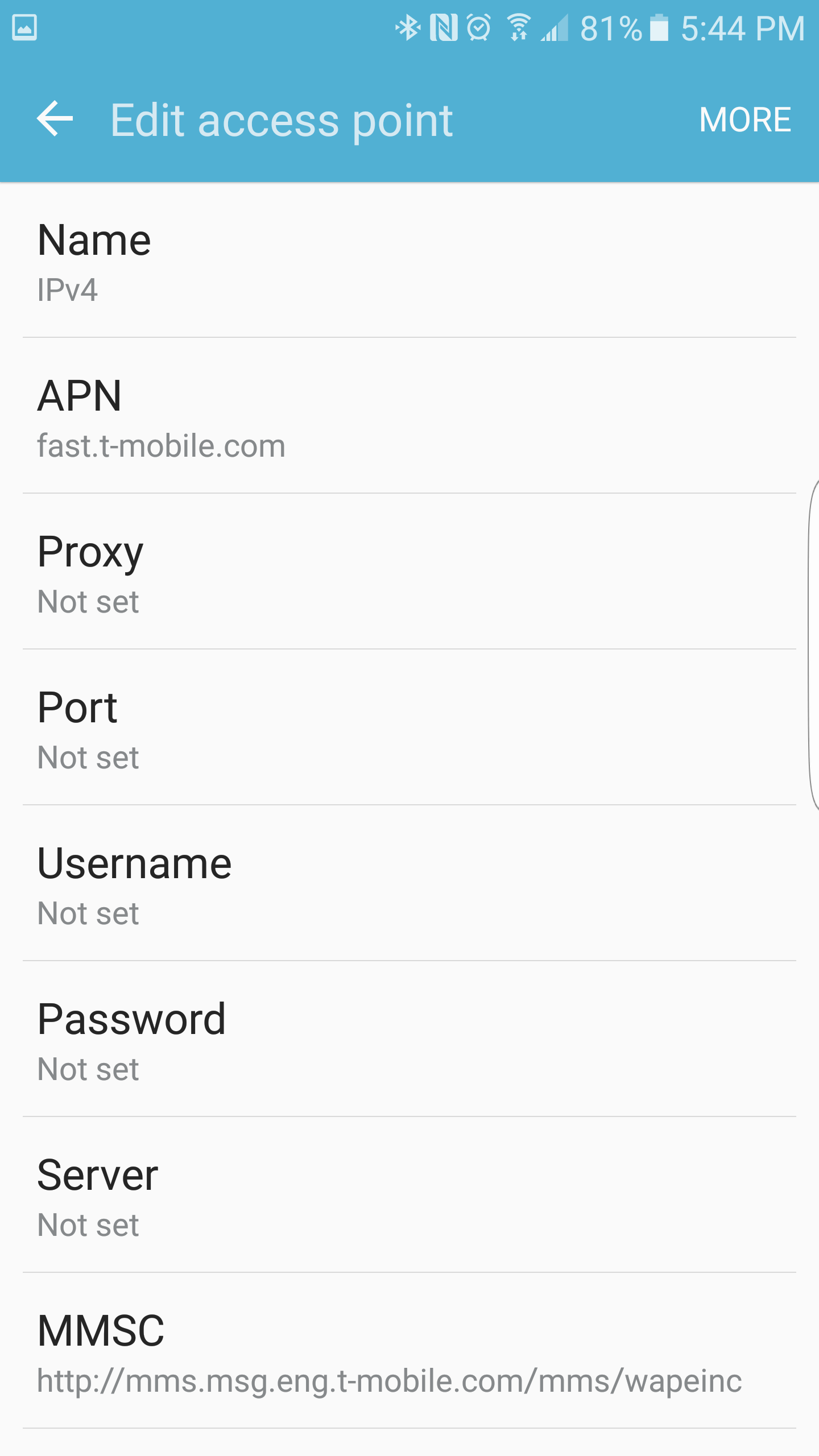 T-Mobile Android VPN Settings